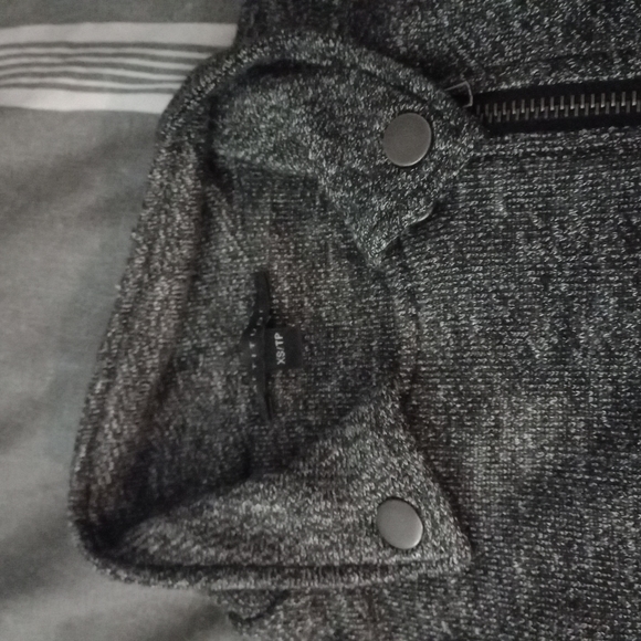 Fitted sweater jacket with assymettic zipper - XS - Picture 2 of 4